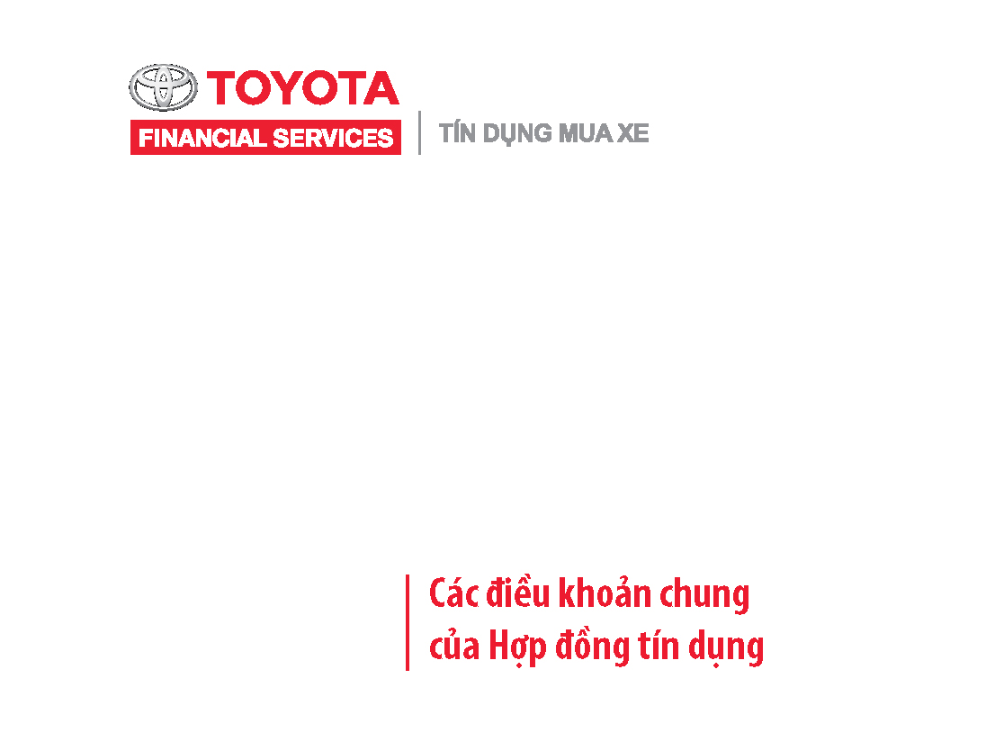 điều khoản chung của hợp đồng tín dụng - TFSVN